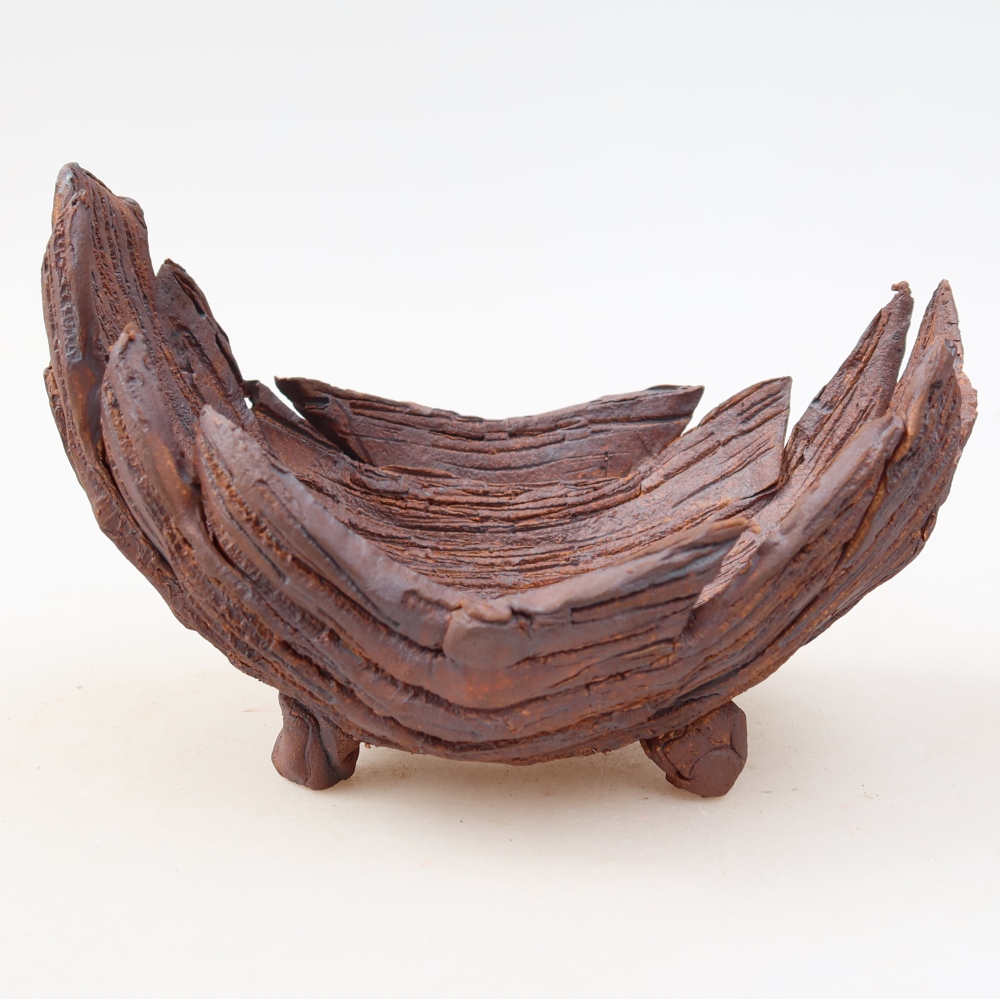 Guscio in ceramica  15,5 x 10,5 x 10,5 cm, colore marrone