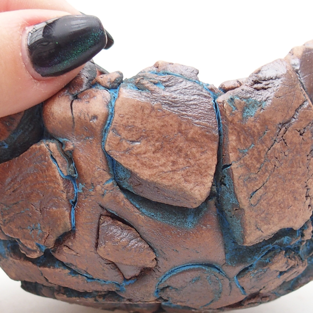 Conchiglia in ceramica 11,5 x 11 x 7,5 cm , colore blu