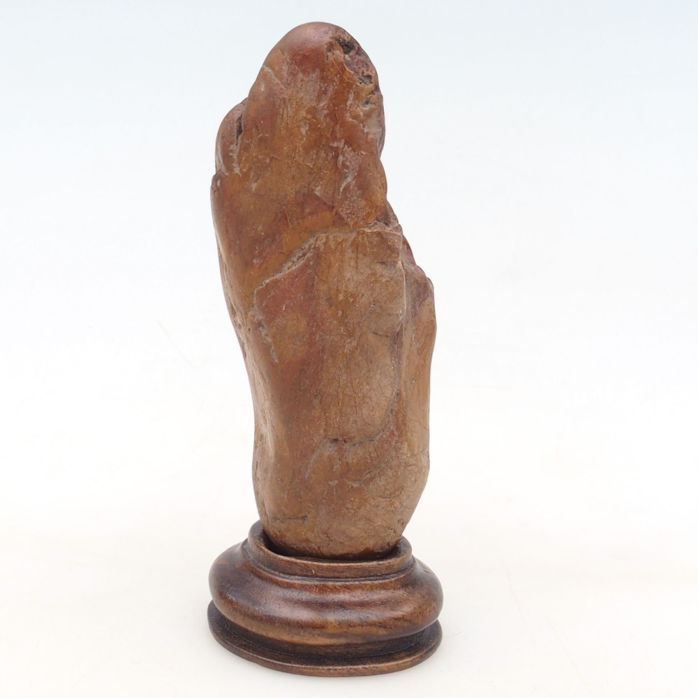 Suiseki - Pietra con DAI (base in legno)