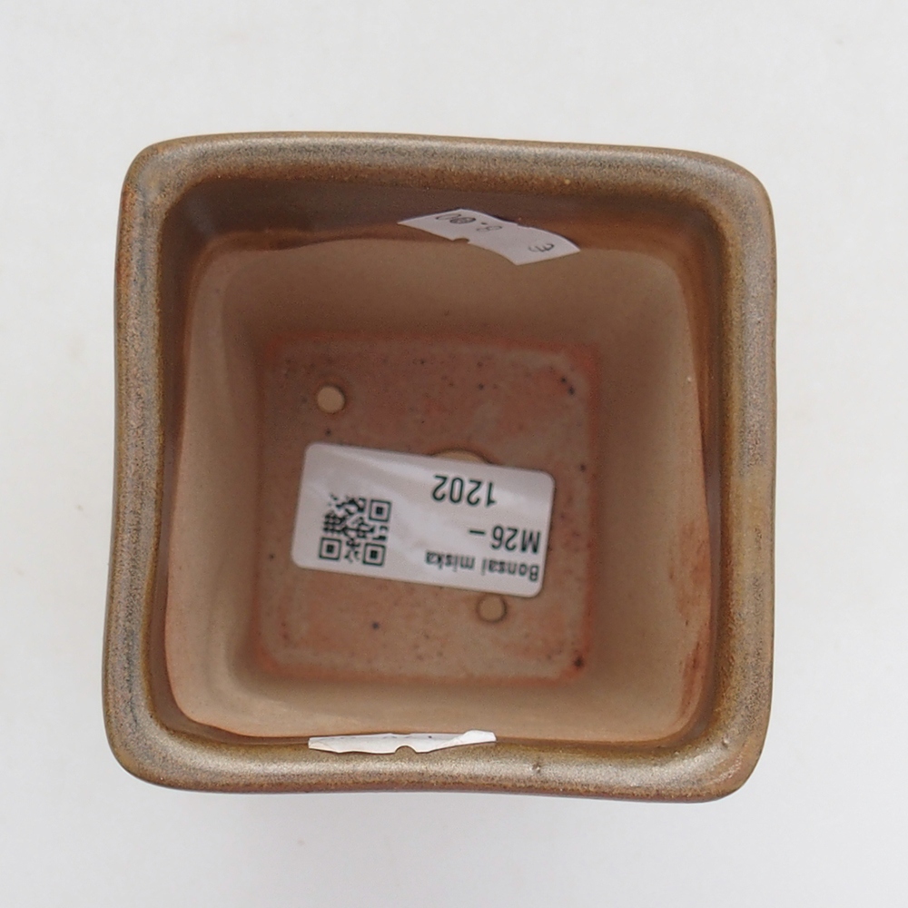 Ciotola per bonsai in ceramica 7,5 x 7,5 x 10,5 cm, marrone
