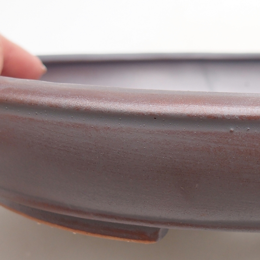 Ciotola bonsai in ceramica 24 x 19,5 x 4 cm, colore metallo