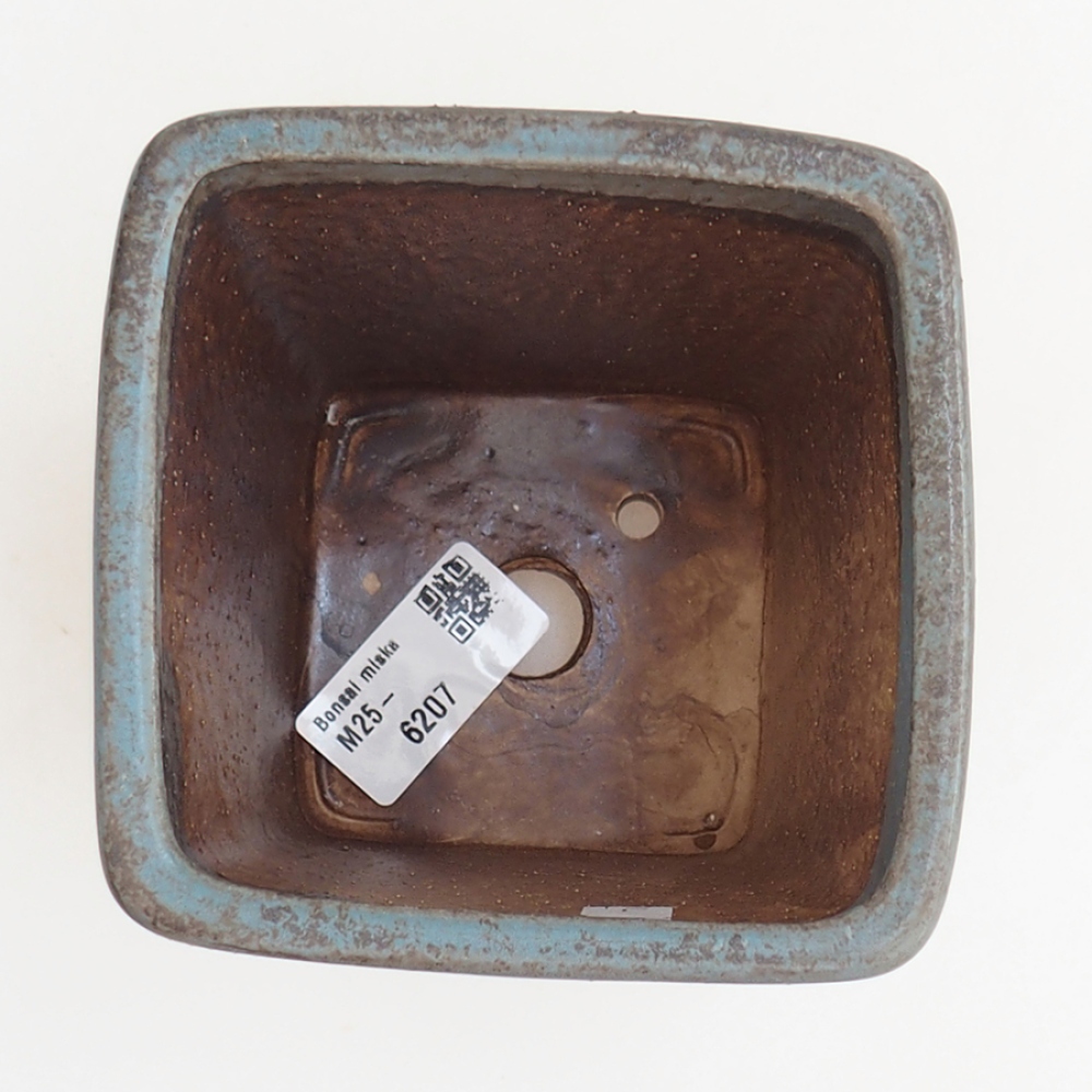 Ciotola per bonsai in ceramica 10 x 10 x 12 cm, colore blu