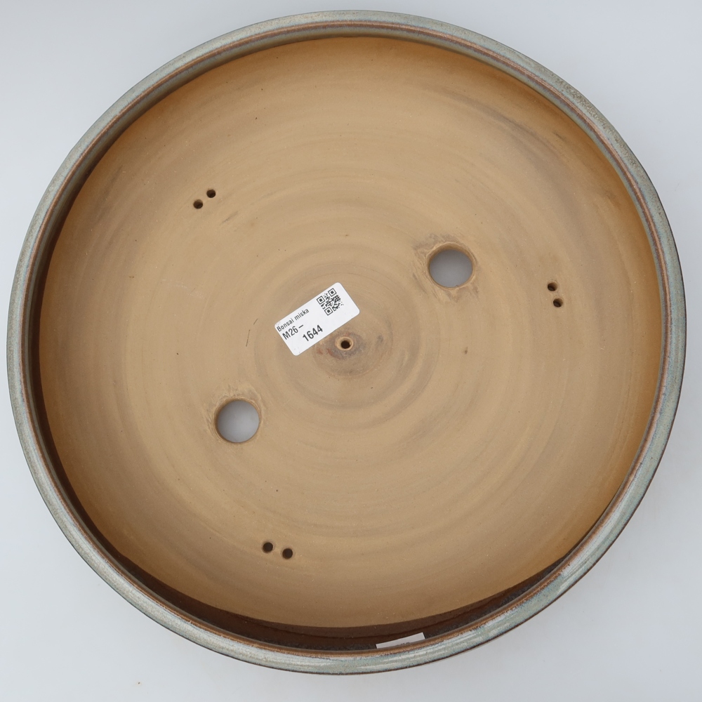 Vaso per bonsai in ceramica 30 x 30 x 7 cm, colore grigio