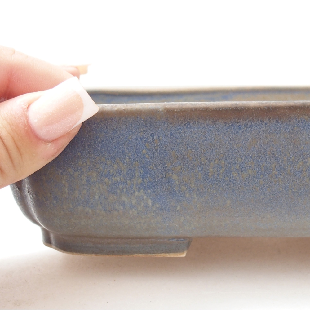 Ciotola bonsai in ceramica 17,5 x 14 x 5 cm, colore blu
