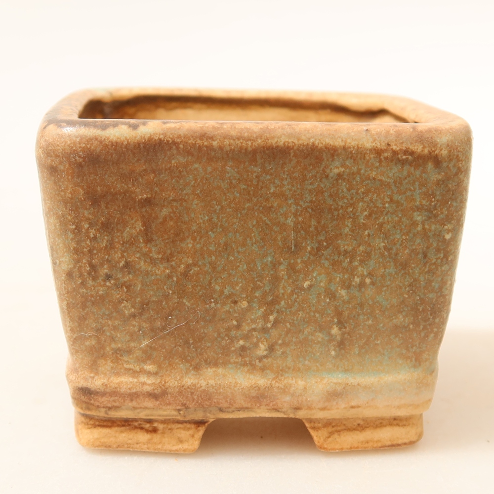 Ciotola per bonsai in ceramica 6 x 6 x 4,5 cm, verde