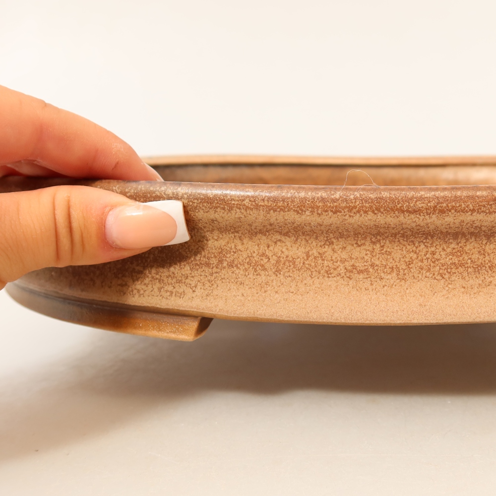 Vaso da bonsai in ceramica 30,5 x 26,5 x 4 cm, colore rosa
