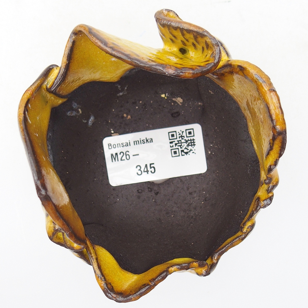 Conchiglia in ceramica 8,5 x 7,5 x 7 cm , colore giallo