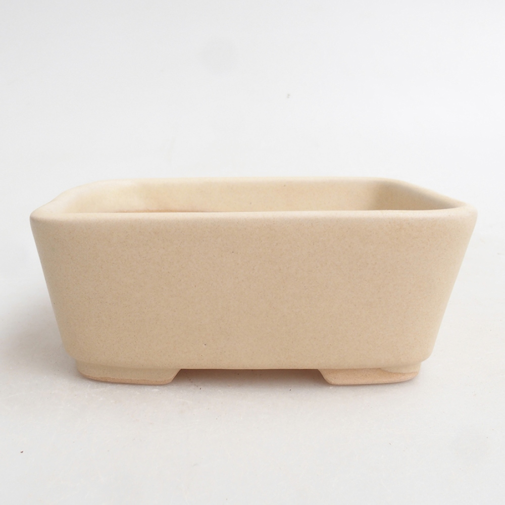 Ciotola per bonsai in ceramica 10,5 x 9 x 4,5 cm, colore beige