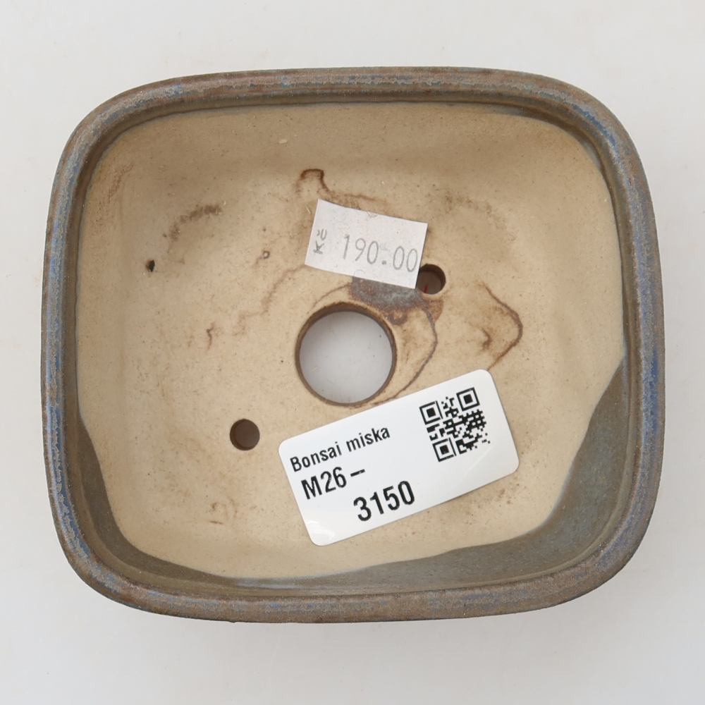 Vaso da bonsai in ceramica 10 x 8,5 x 4 cm, colore blu