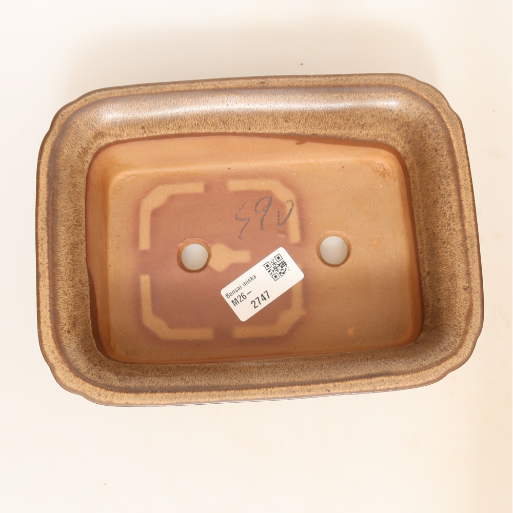 Ciotola in ceramica  20 x 15,5 x 5,5 cm, colore marrone