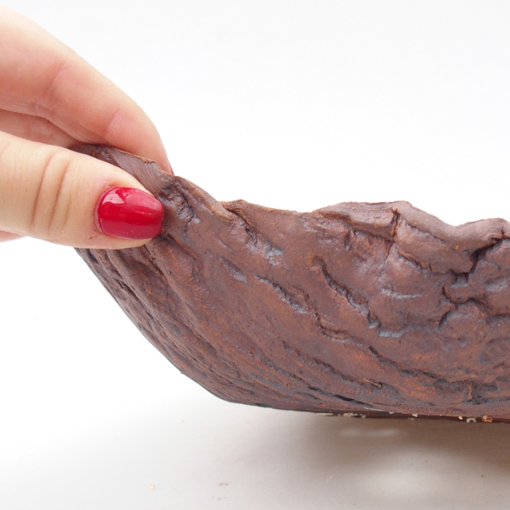 Conchiglia in ceramica 23 x 16,5 x 6 cm , colore marrone