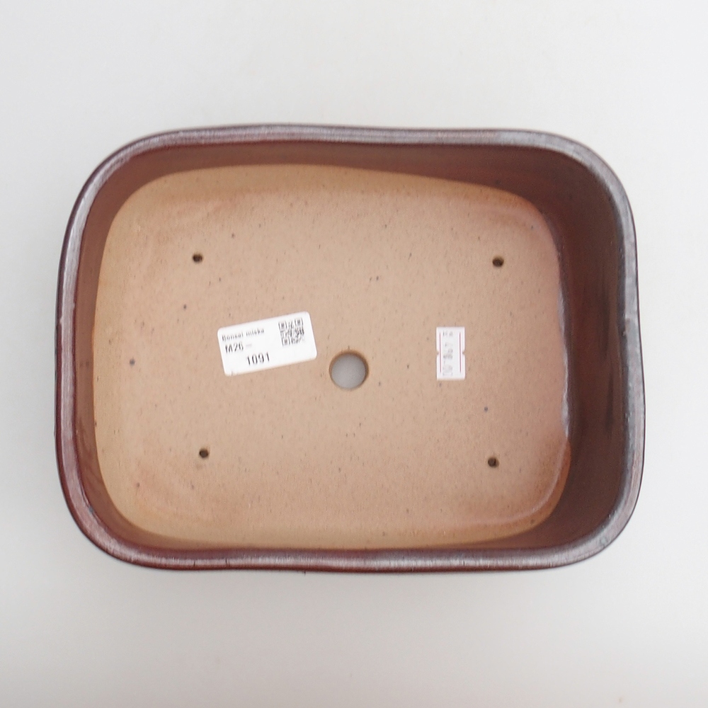 Ciotola bonsai in ceramica 23 x 17 x 7,5 cm, colore bordeaux