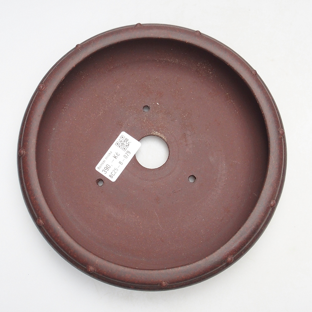 Ciotola 22 x 22 x 5 cm marrone-rosso