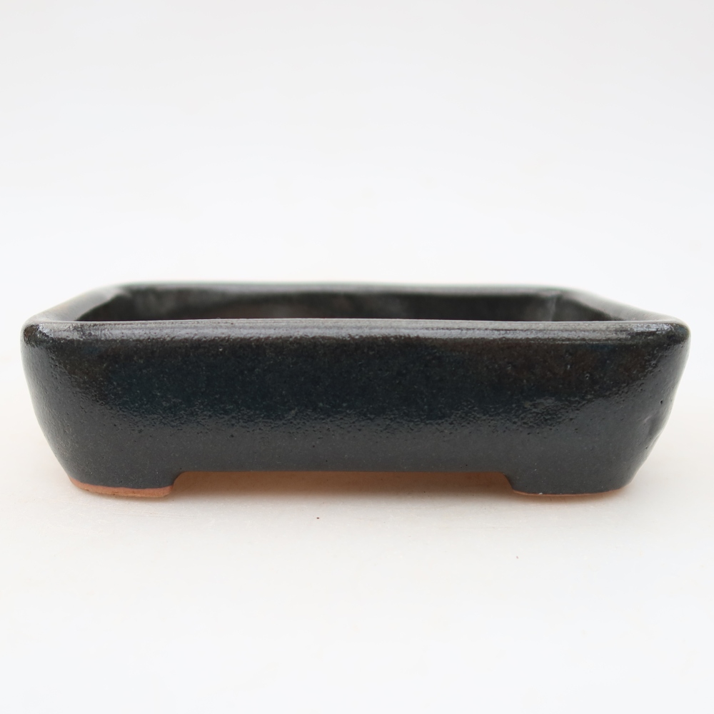 Vaso da bonsai in ceramica 12,5 x 9 x 3,5 cm, colore nero
