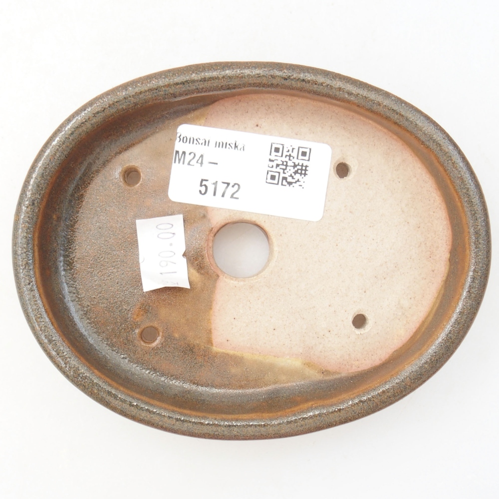 Ciotola per bonsai in ceramica 11,5 x 9 x 2,5 cm, marrone