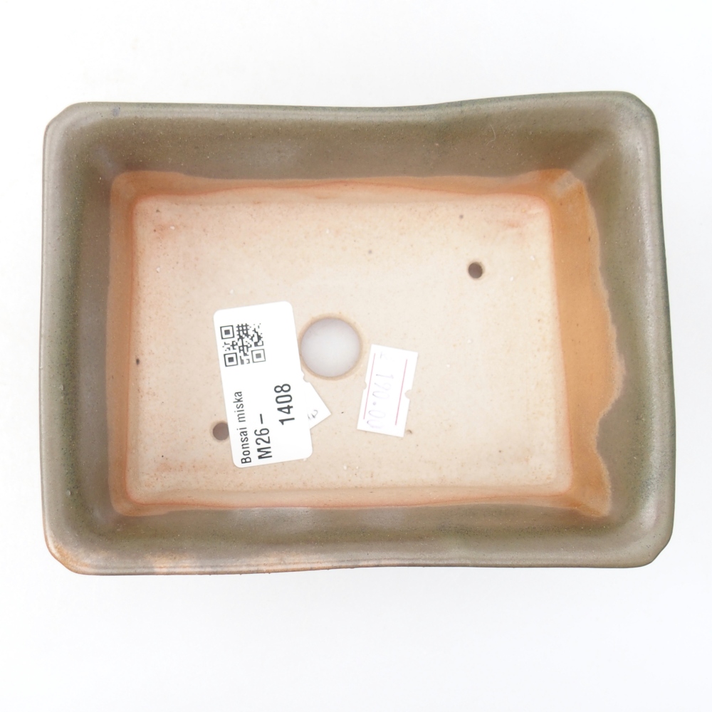 Ciotola per bonsai in ceramica 13,5 x 10 x 5,5 cm, marrone