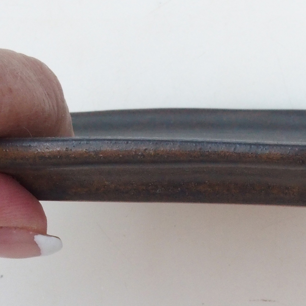 Ciotola in ceramica H51 -18,5 x 14,5 x 1 cm - marrone