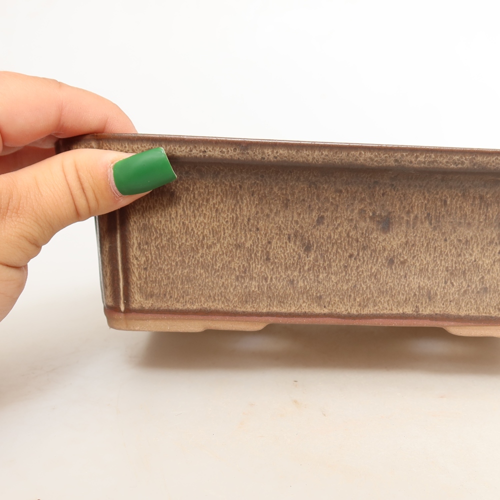 Ciotola in ceramica  20 x 15,5 x 5,5 cm, colore marrone