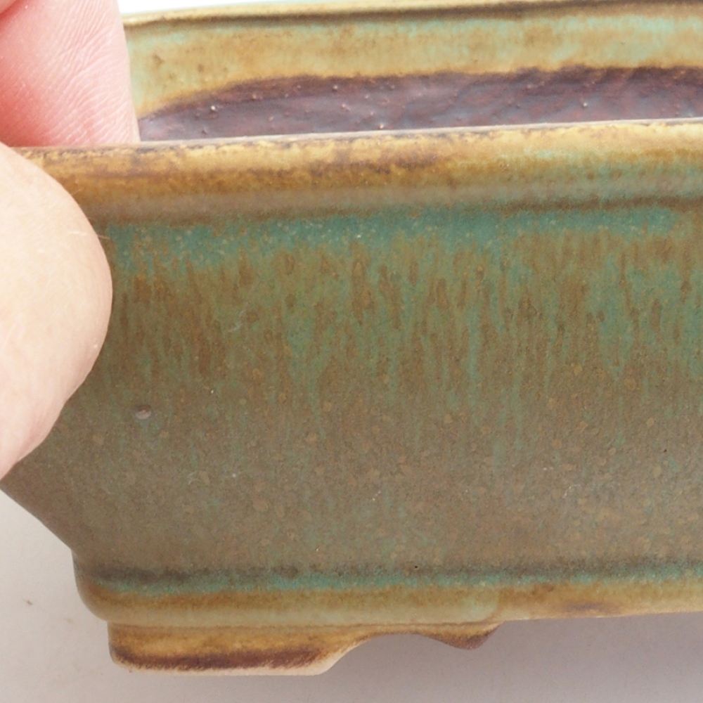 Ciotola per bonsai in ceramica 10 x 8,5 x 4 cm, marrone