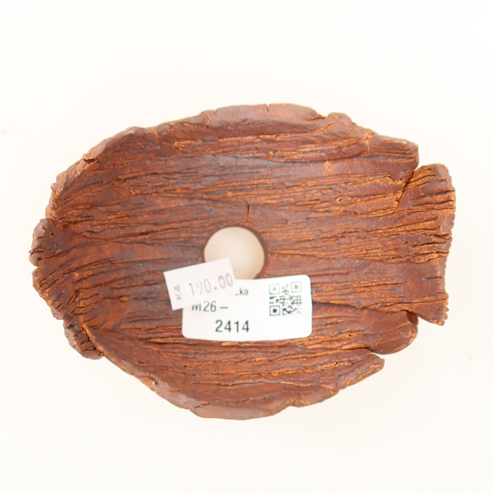 Guscio in ceramica  10,5 x 9 x 7,5 cm, colore marrone