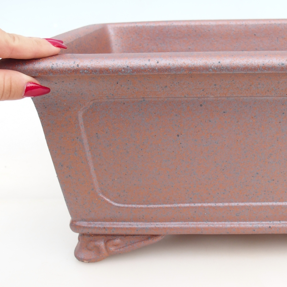 Ciotola bonsai in ceramica 41,5 x 29 x 17 cm , colore metallo - SOLO RITIRO PERSONALE o trasporto su pallet