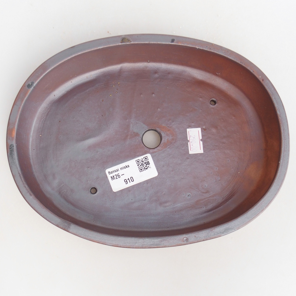 Ciotola bonsai in ceramica 22 x 17 x 4 cm, colore metallo