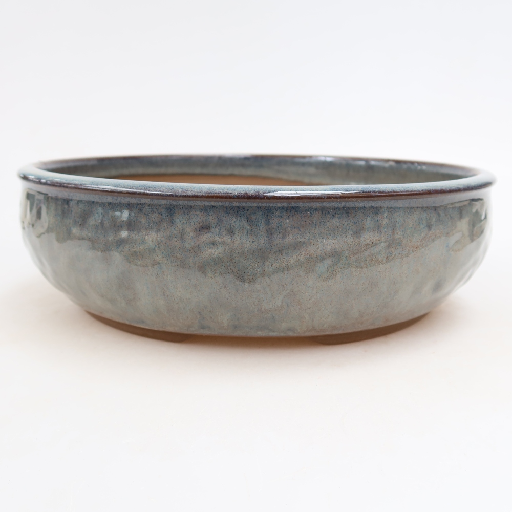 Vaso da bonsai in ceramica 22 x 22 x 6 cm, colore grigio