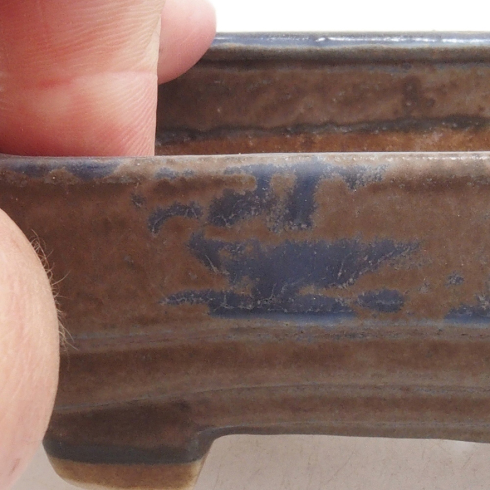 Ciotola per bonsai in ceramica 10 x 8,5 x 4 cm, marrone