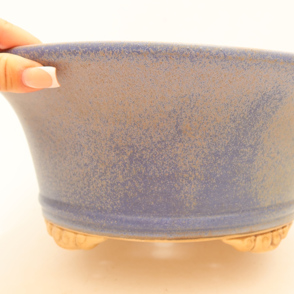 Vaso in ceramica per bonsai 29 x 29 x 12 cm, colore blu
