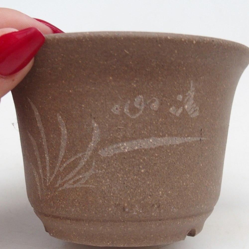 Ciotola bonsai in ceramica 9,5 x 9,51 x 6,5 cm, colore beige