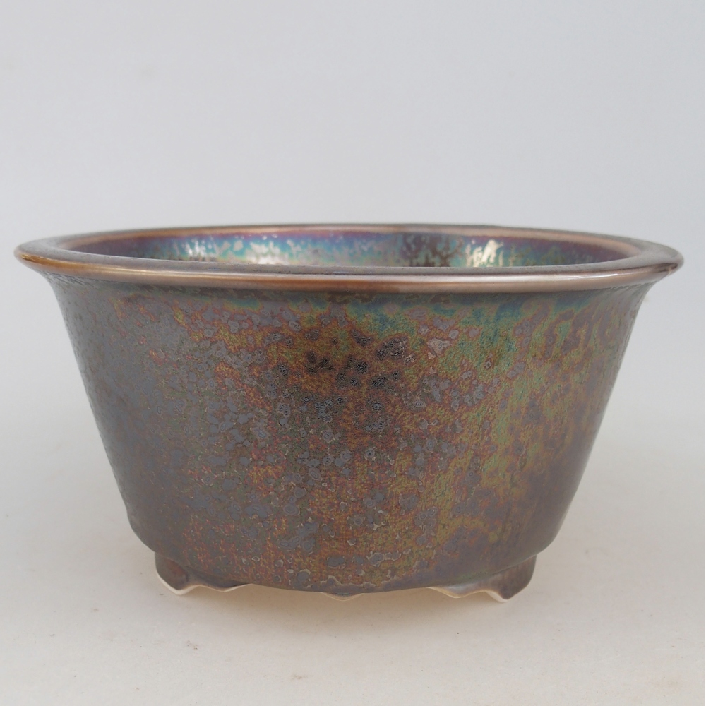 Ciotola bonsai in ceramica 16 x 16 x 8,5 cm, colore oro