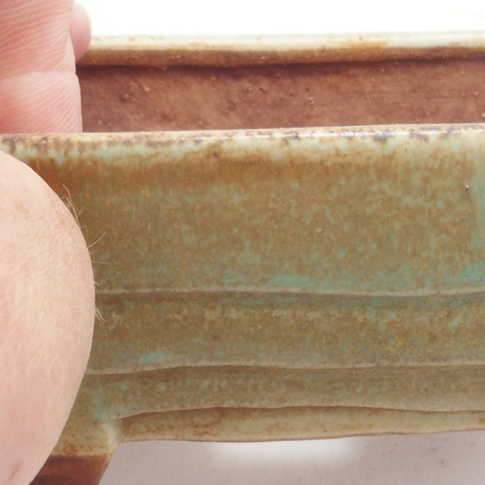 Ciotola per bonsai in ceramica 10 x 8,5 x 4 cm, marrone