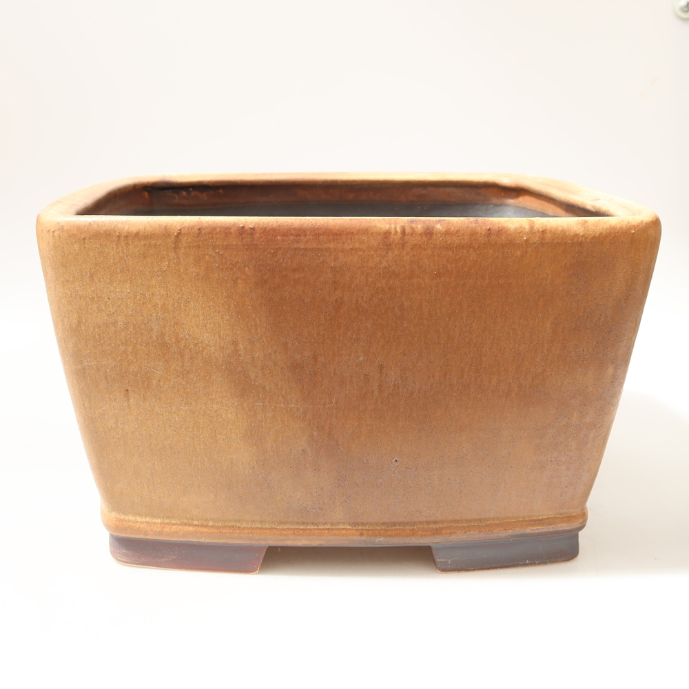 Vaso da bonsai in ceramica 26,5 x 26,5 x 15,5 cm, colore marrone