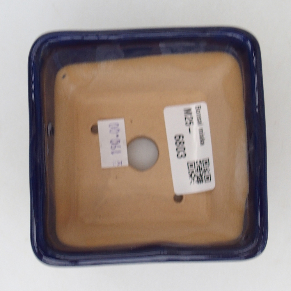 Ciotola bonsai in ceramica 8,5 x 8,5 x 6 cm, colore blu