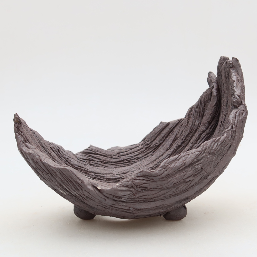 Guscio in ceramica  14,5 x 11 x 12 cm, colore marrone