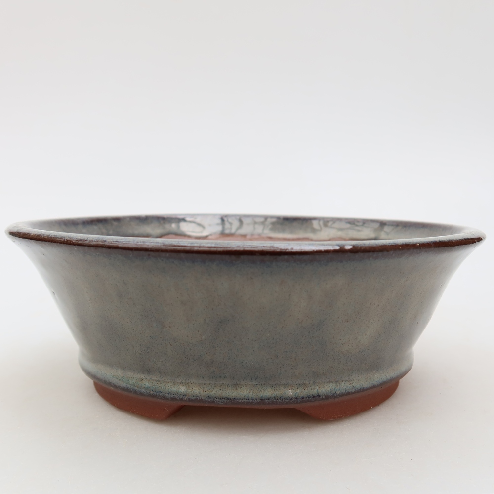 Ciotola per bonsai in ceramica 15 x 15 x 5,5 cm, grigio