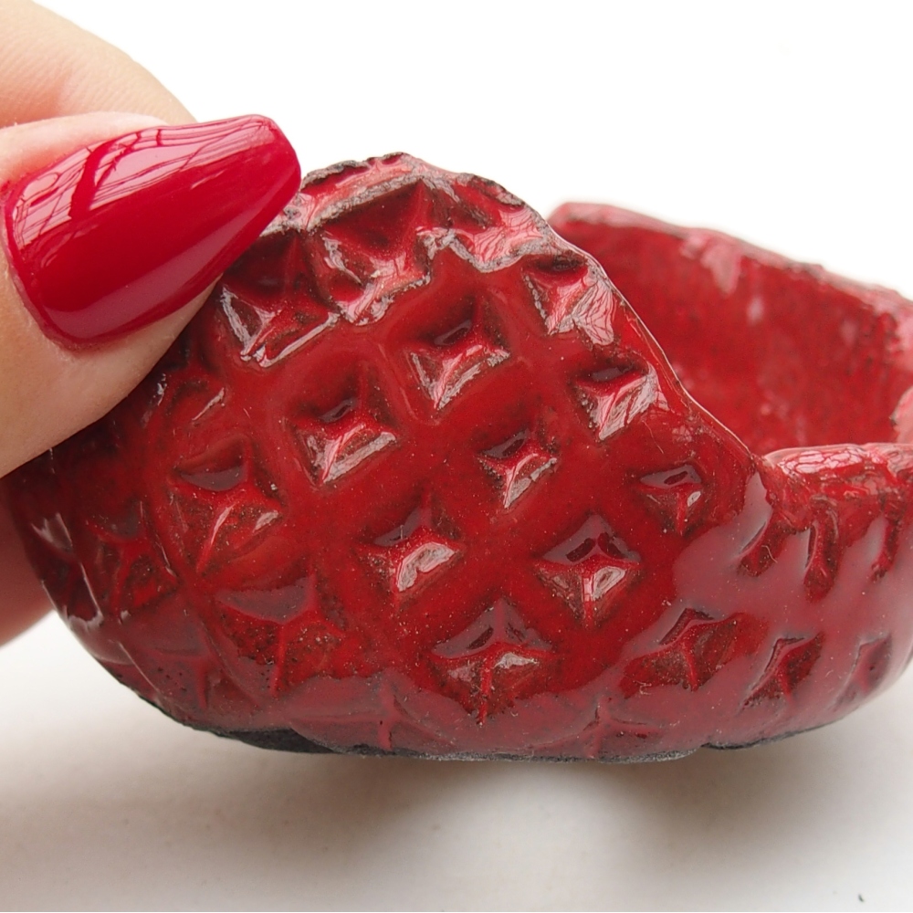 Conchiglia in ceramica 7,5 x 7 x 4,5 cm , colore rosso