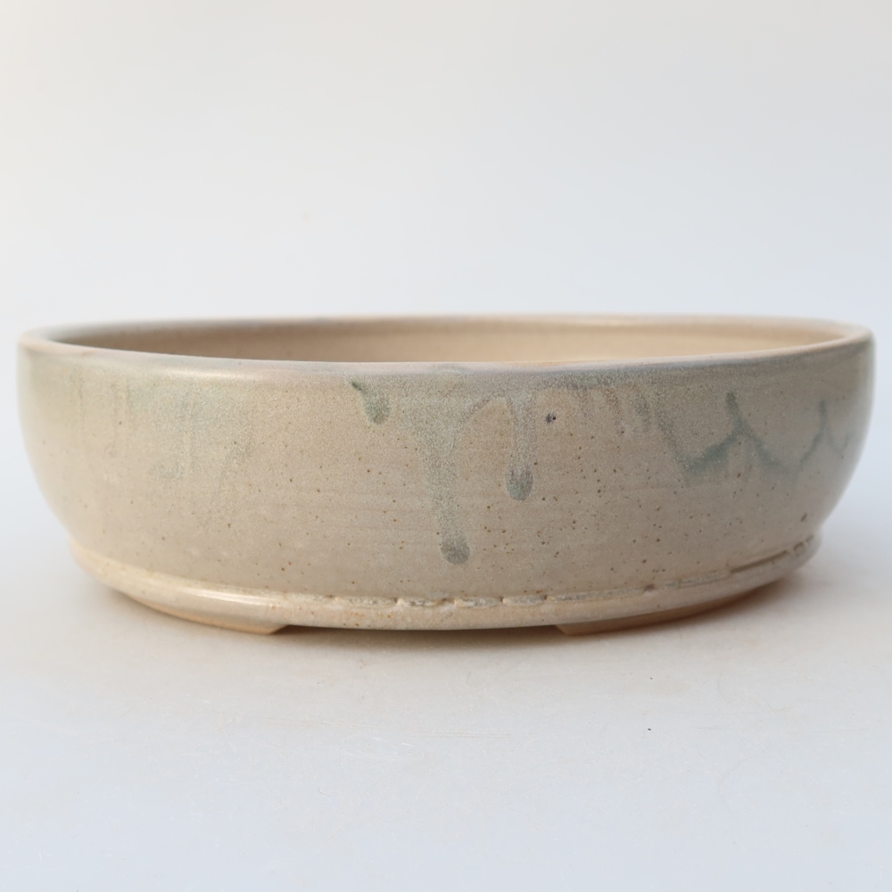 Ciotola per bonsai in ceramica 20 x 20 x 5,5 cm, colore beige