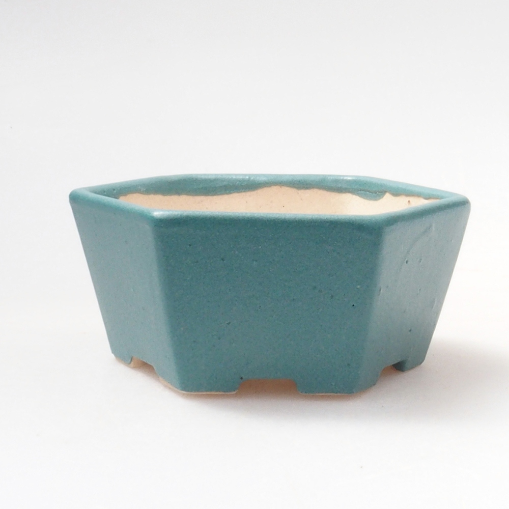 Ciotola bonsai in ceramica 6,5 x 5,5 x 4 cm, colore blu