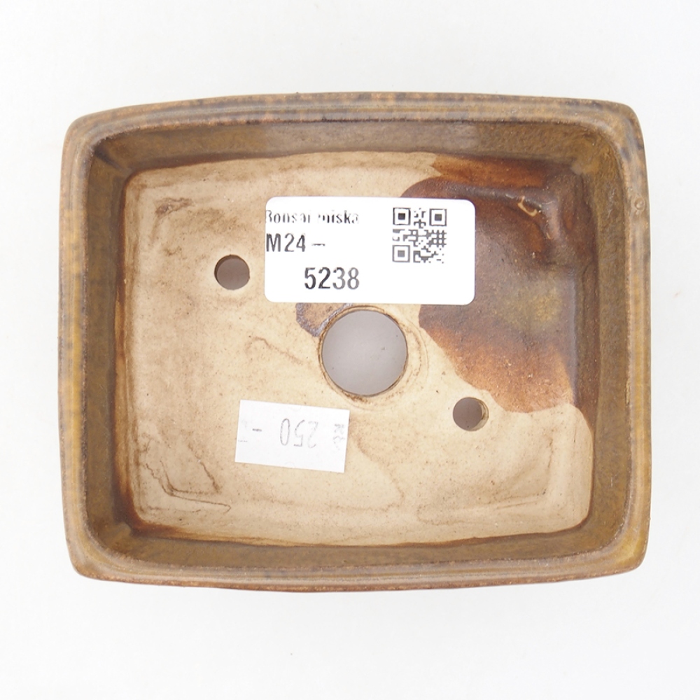 Ciotola per bonsai in ceramica 10 x 8,5 x 4 cm, marrone