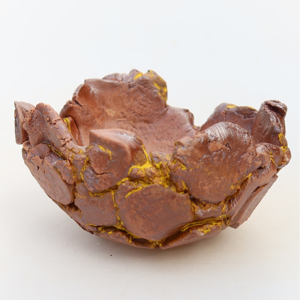 Conchiglia in ceramica 9,5 x 9 x 6 cm , colore giallo