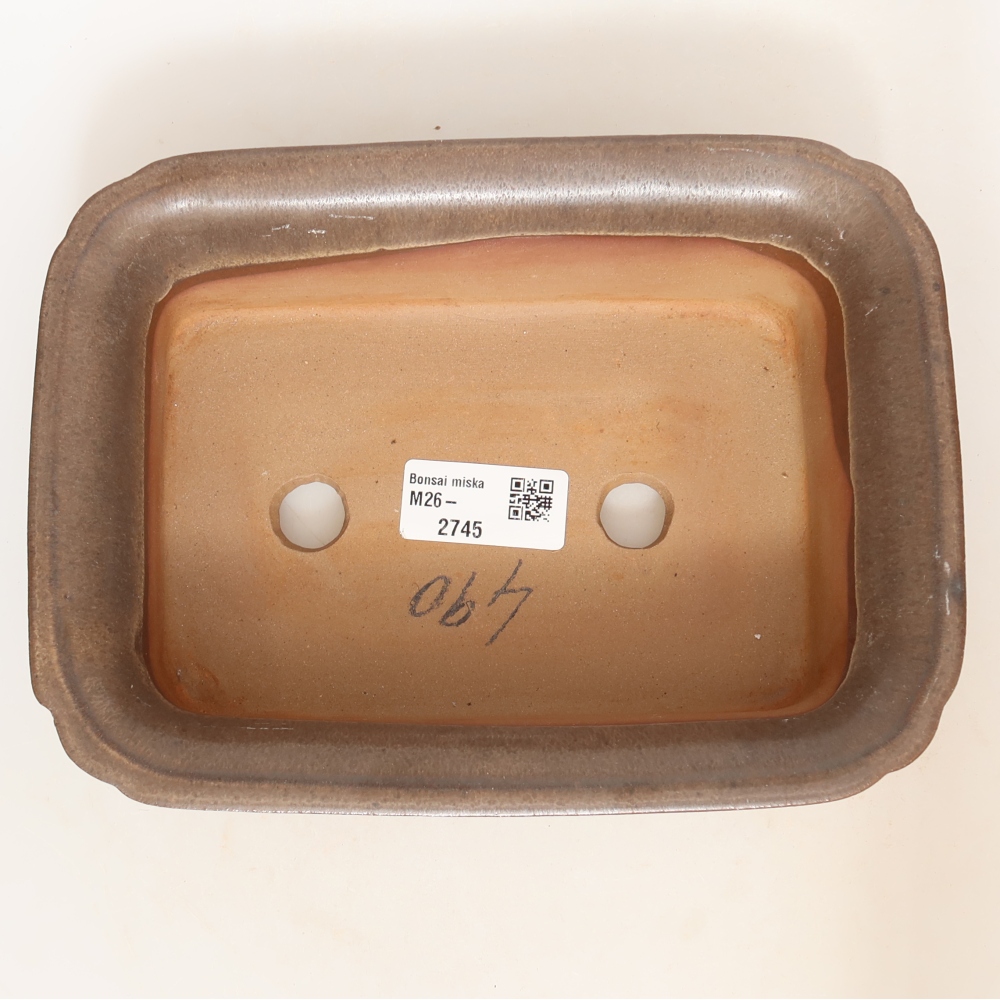 Ciotola in ceramica  20 x 15,5 x 5,5 cm, colore marrone