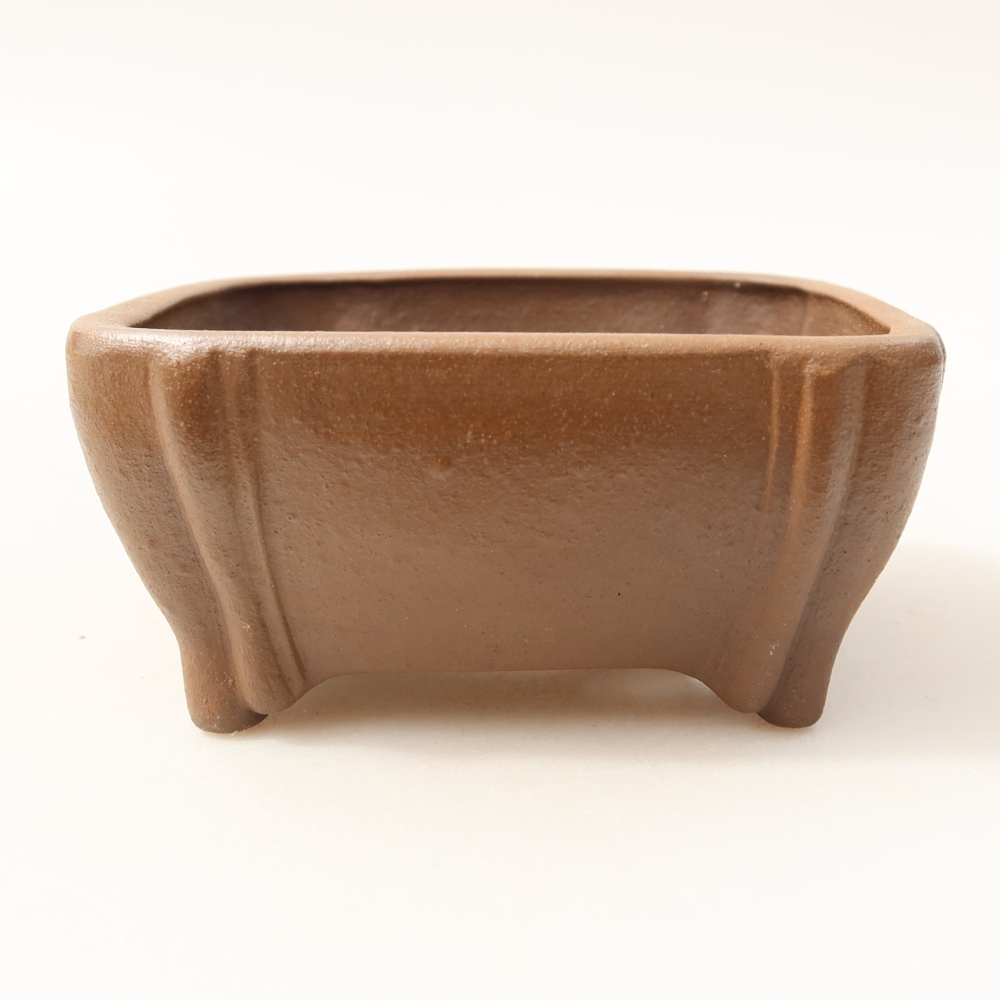Ciotola per bonsai in ceramica 10,5 x 10,5 x 4,5 cm, marrone