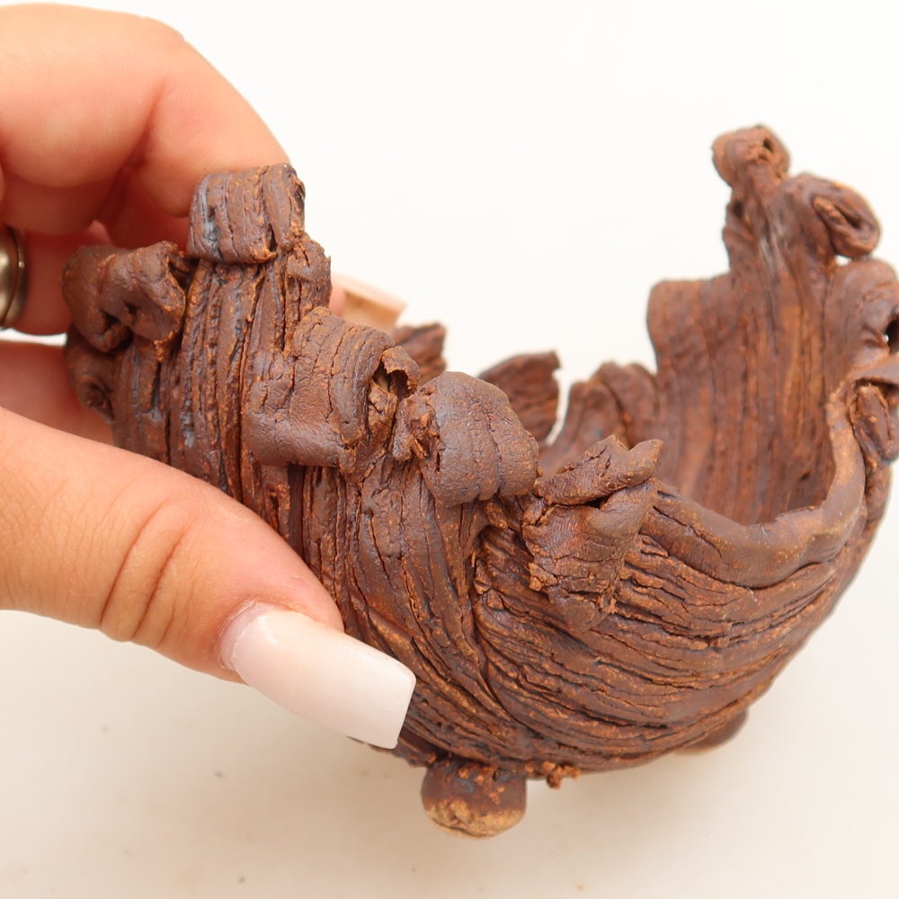 Guscio in ceramica  11,5 x 10 x 8 cm, colore marrone
