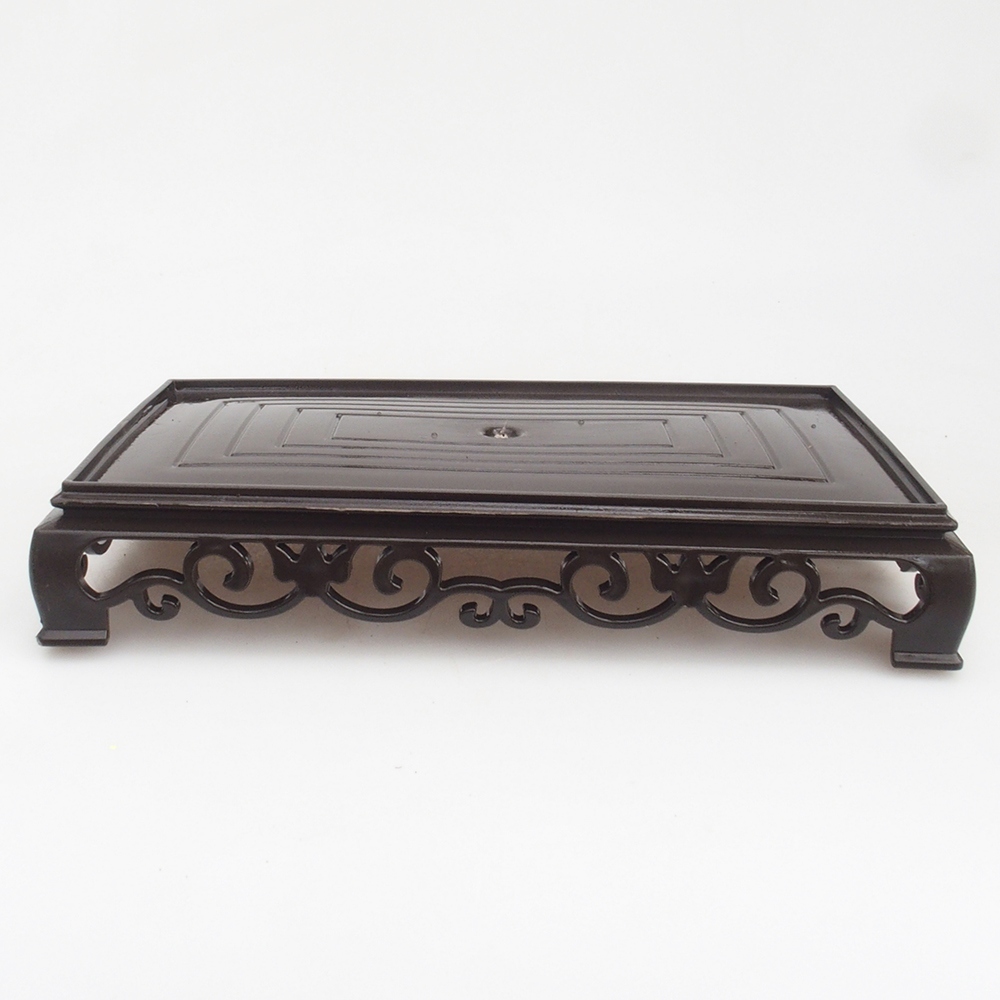 Tavolo bonsai rettangolo in plastica 22 x 14 x 4 cm, nero