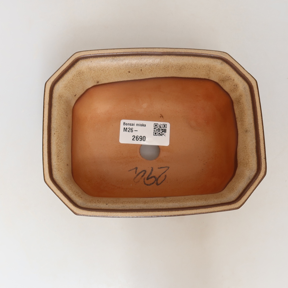 Ciotola in ceramica  15 x 12 x 7 cm, colore beige