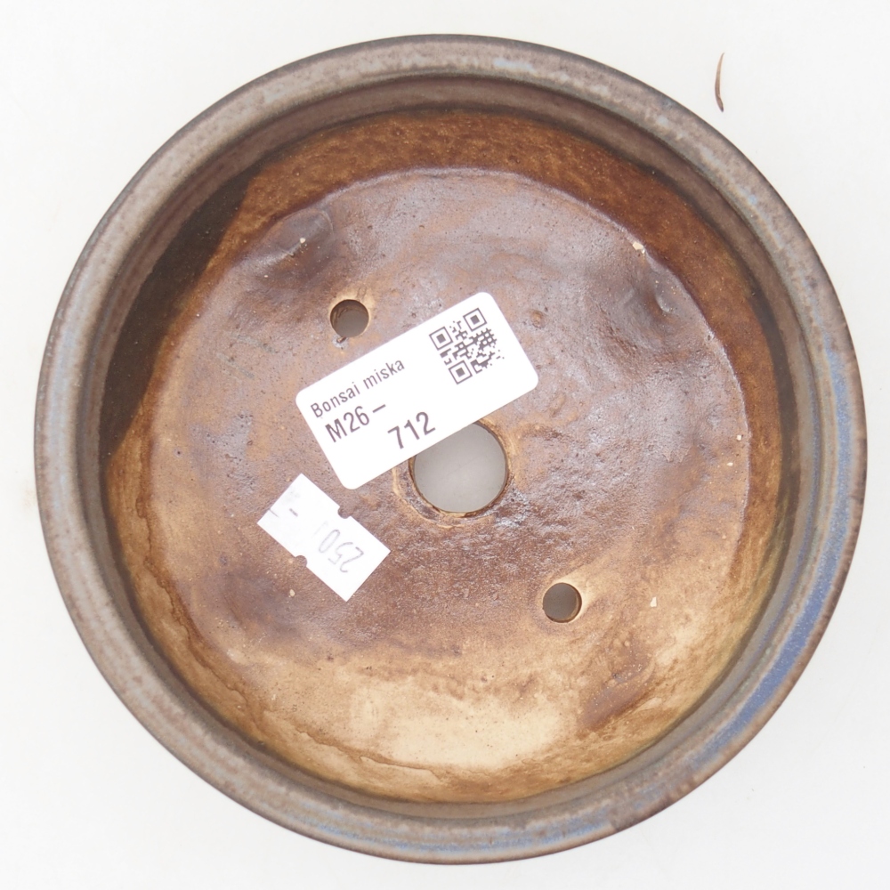 Ciotola bonsai in ceramica 13,5 x 13,5 x 4 cm, colore blu