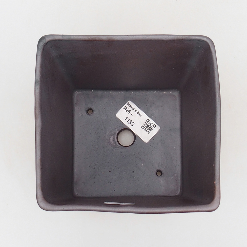 Ciotola bonsai in ceramica 13 x 13 x 13 cm, colore metallo