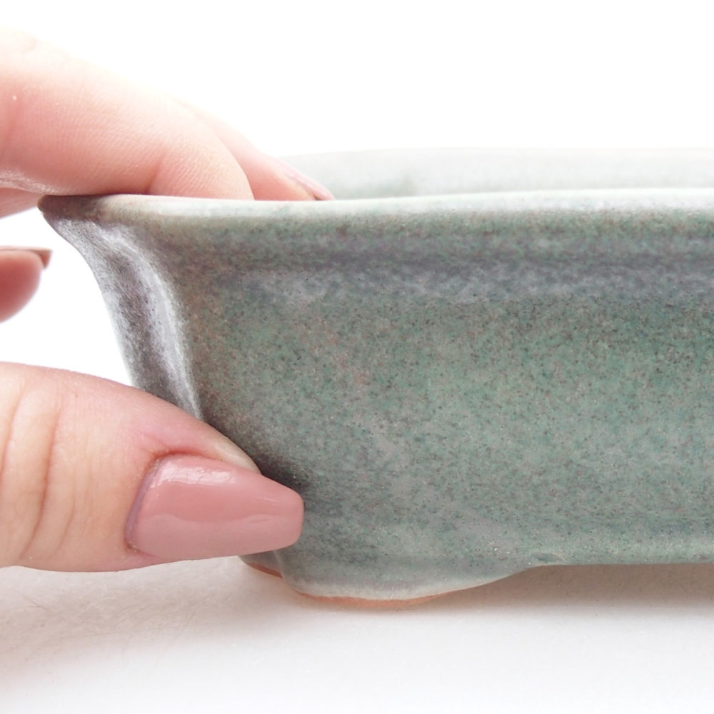 Ciotola per bonsai in ceramica 15,5 x 12 x 4,5 cm, verde