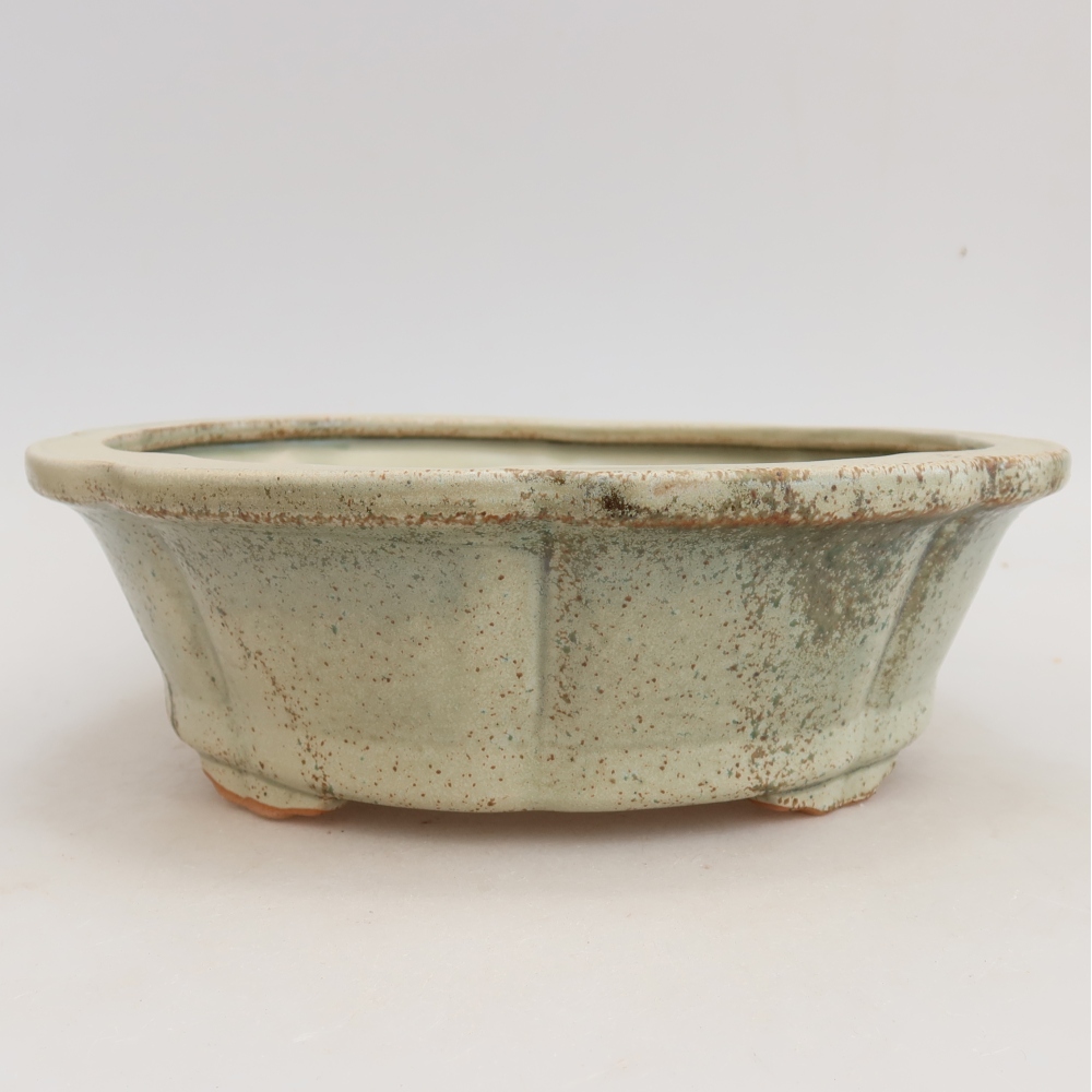Ciotola bonsai in ceramica 26 x 26 x 8 cm, verde